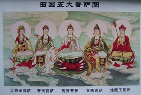 佛教有哪五大菩萨五大菩萨和佛代表的意义